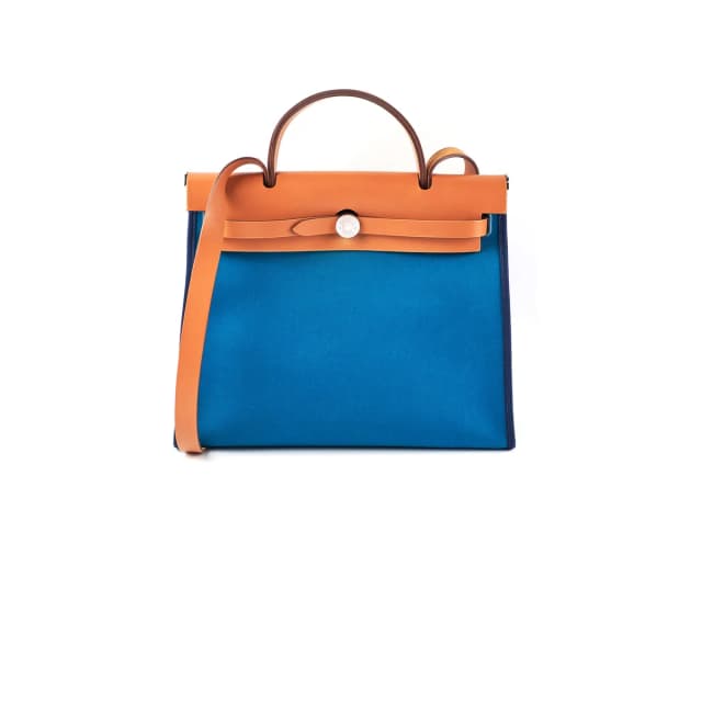 Hermès Herbag 31 Blue Bag in Blue Canvas from The Purse Affair, photo 1 of 1