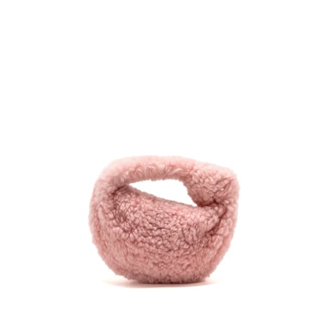 Bottega Veneta Mini Jodie Shearling Pink GHW in Pink from EMIER, photo 1 of 1
