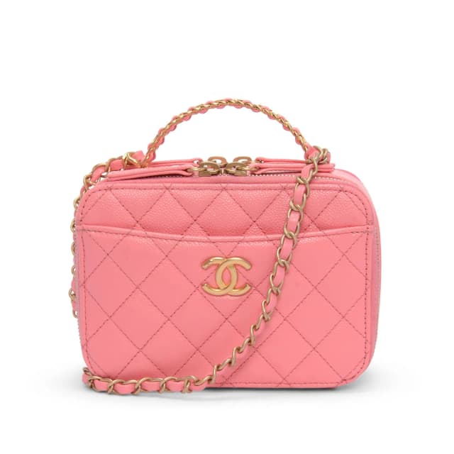 Chanel Quilted Caviar Mini Pick Me Up Vanity Case in Pink Caviar leather from Blue Spinach, photo 1 of 1