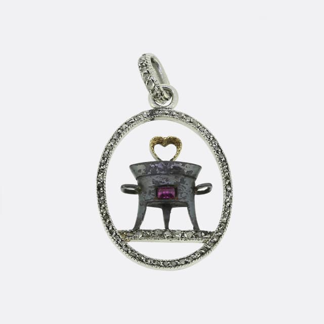 Cartier Ruby and Diamond Cauldron Pendant from The Vintage Jeweller, photo 1 of 1