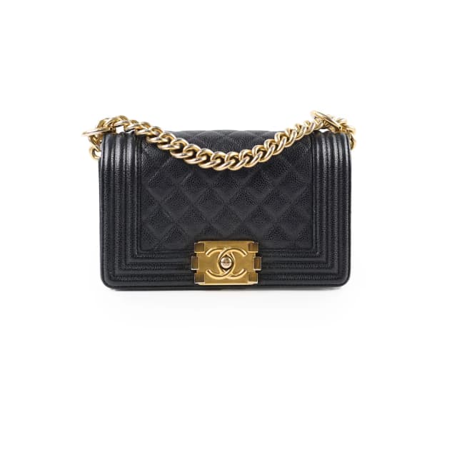 Chanel Small Boy Bag Black Caviar GHW in Black Caviar leather from The Purse Affair, photo 1 of 1
