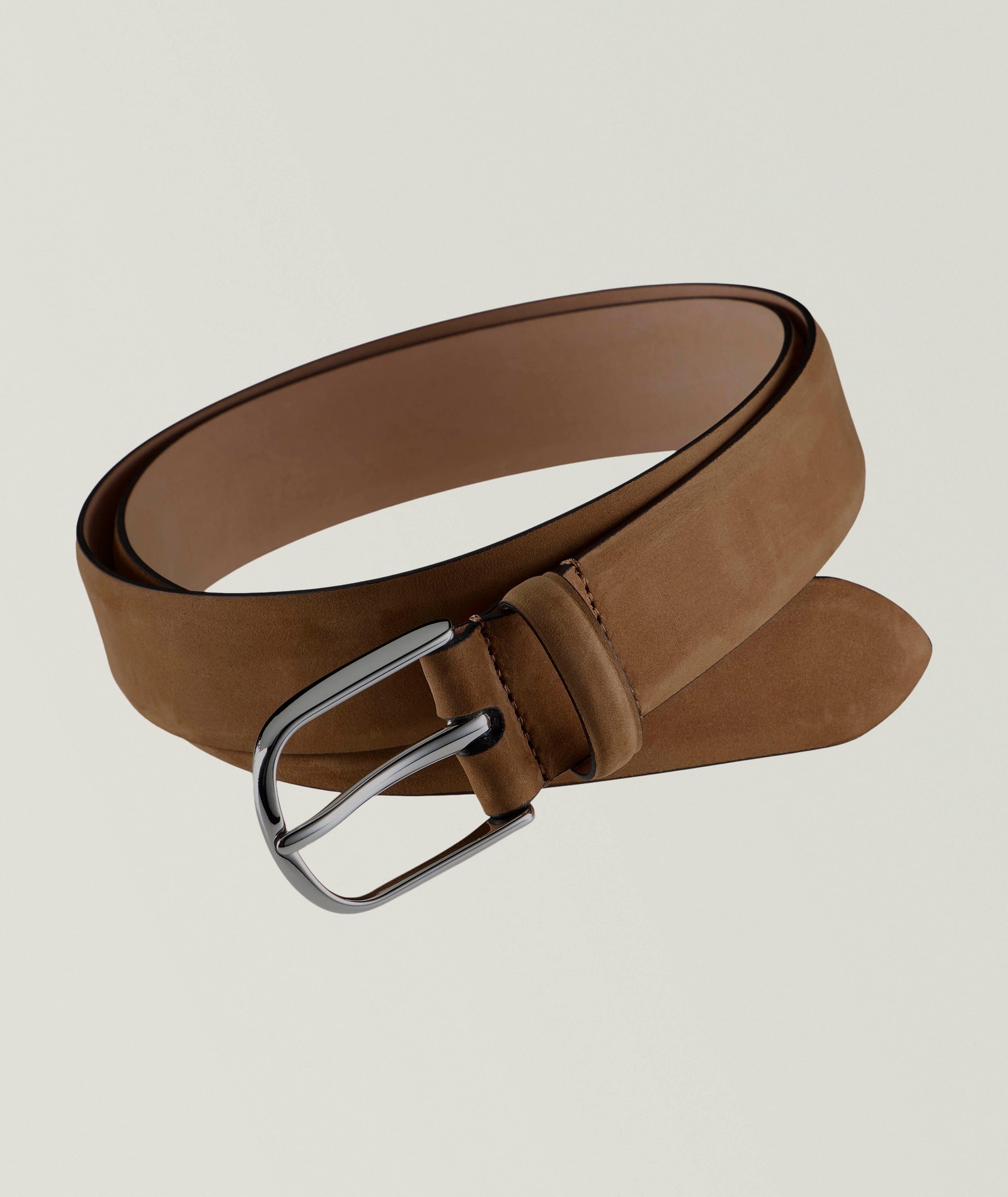 Harold Nubuck Leather Belt in Brown Suede, image 1 of 1 from Harry Rosen