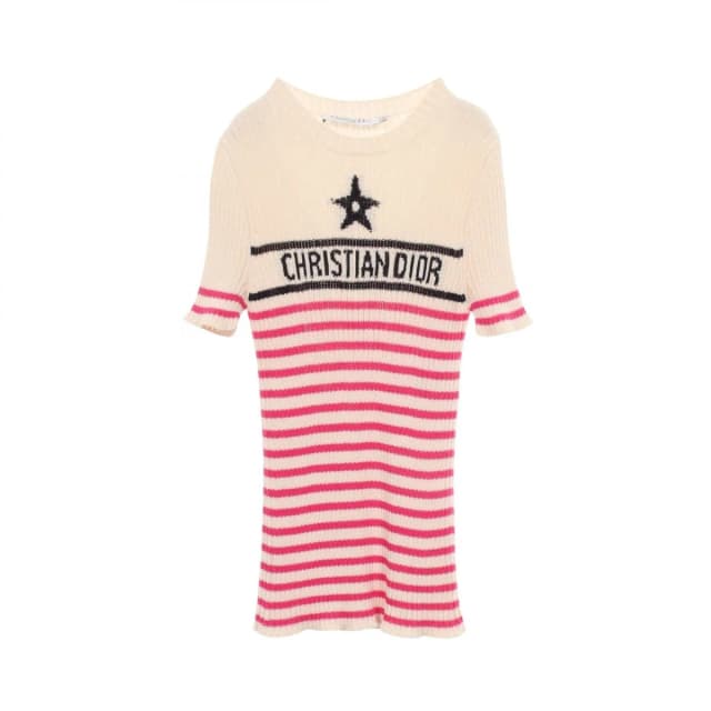 Dior Knit Dioriviera Border Logo Cotton Sweater from The Reluxe, photo 1 of 1