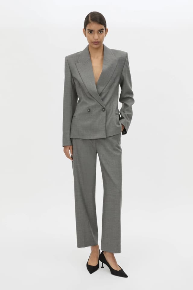 C&M CAMILLA AND MARC SALE Crest Fitted Blazer in grey marle, image 1 of 1 from Camilla and Marc