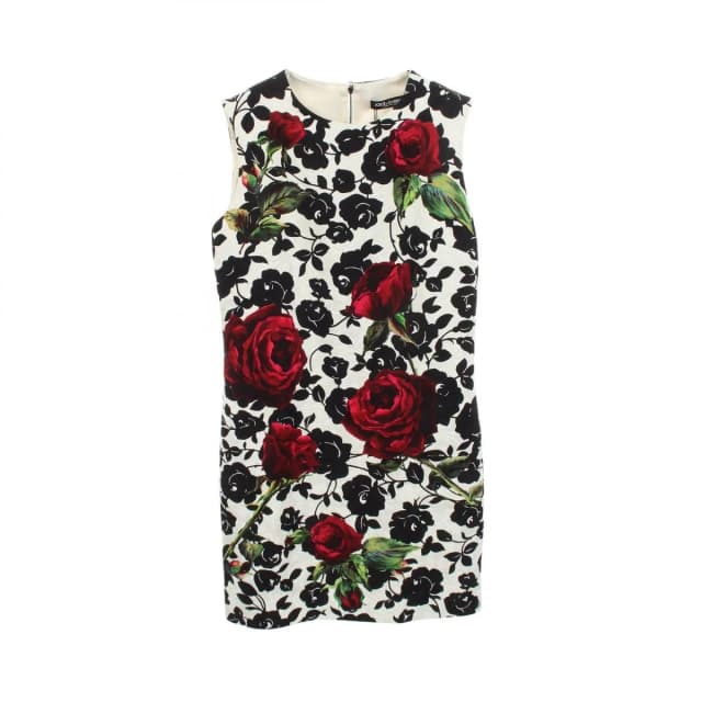 Dolce & Gabbana Dress Flower Sleeveless White Nylon in White Nylon from The Reluxe, photo 1 of 1