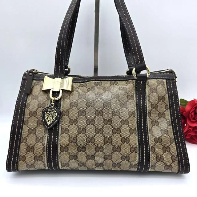 Gucci Handbag Bag GG Crystal Brown in Brown Leather from The Reluxe, photo 1 of 1