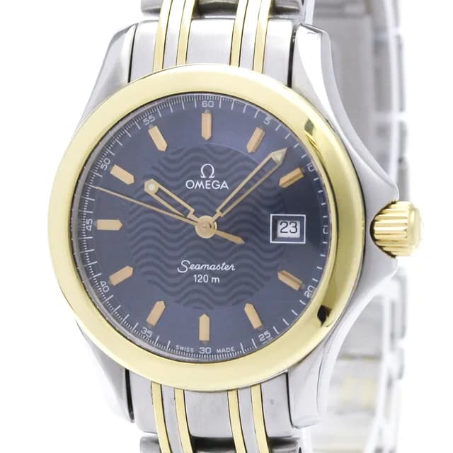 Omega Seamaster 120M 18K Gold Steel Ladies Watch 2371.81 Polished in Blue from Elady, photo 1 of 1