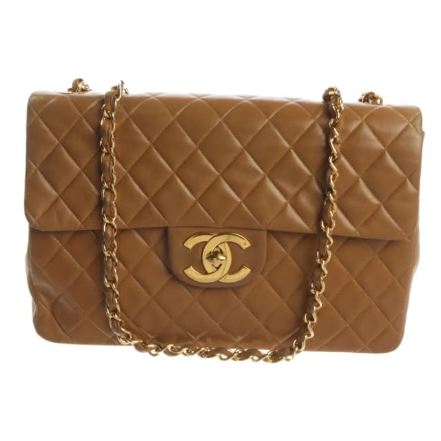 Chanel Classic Flap 11.12 Jumbo Schultertasche Braun in Braun from Buddy And Selly, photo 1 of 1