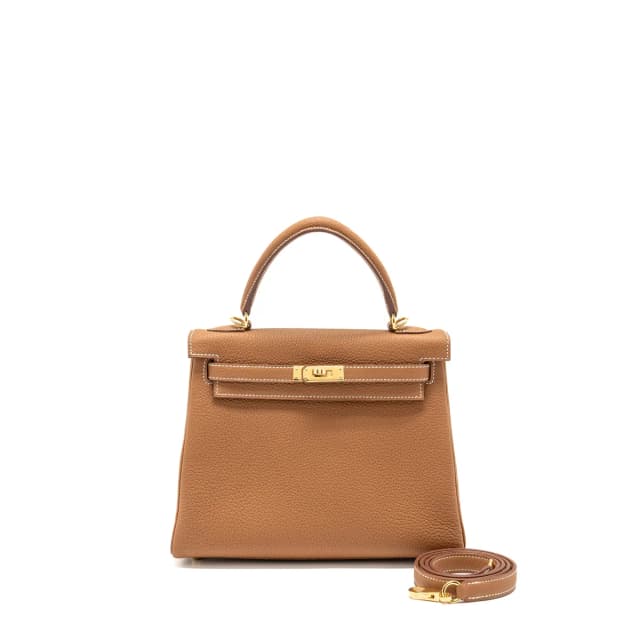 Hermès Kelly 25 Togo Gold GHW Stamp W in Gold Togo leather from EMIER, photo 1 of 1