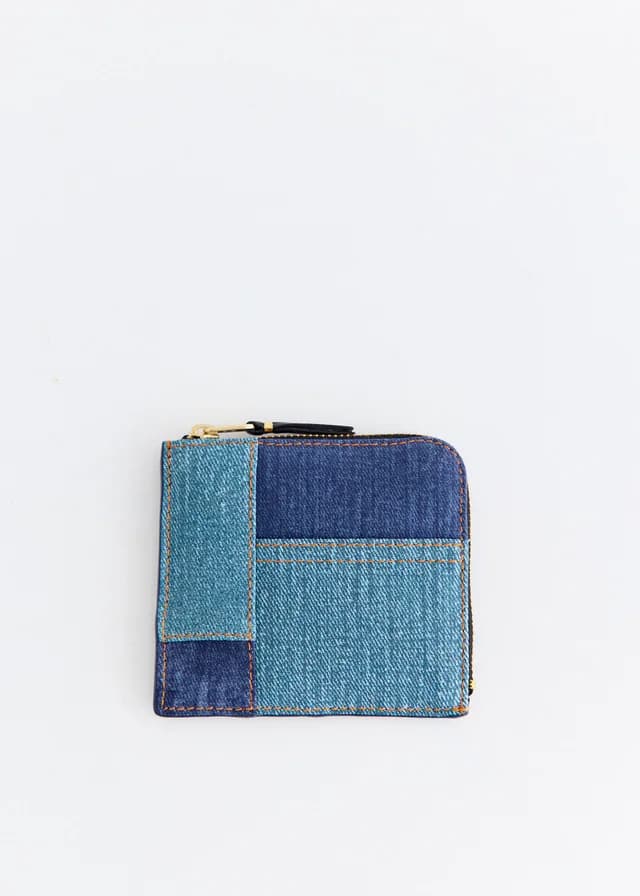 Comme Des Garcons Wallets SA3100 Denim Pocket Wallet in BLUE DENIM, image 1 of 1 from Incu