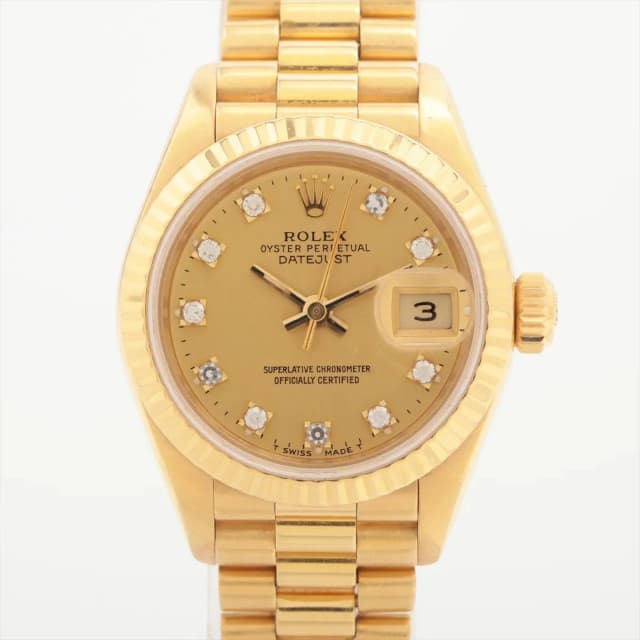 Rolex 26mm Datejust 18k Yellow Gold with Diamonds Watch in Yellow from The Purse Affair, photo 1 of 1