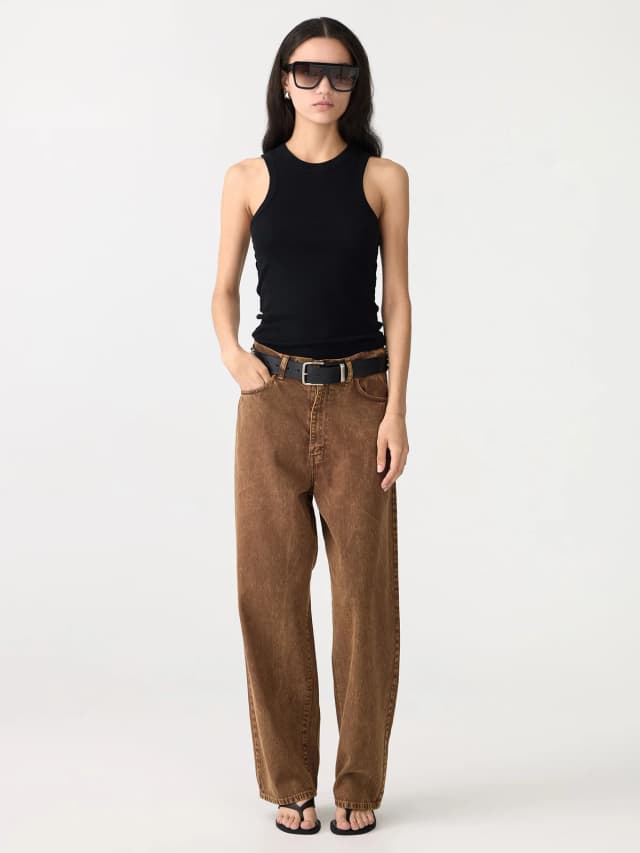 Bassike Motley Long Rise Slouch Jean, image 1 of 1 from bassike