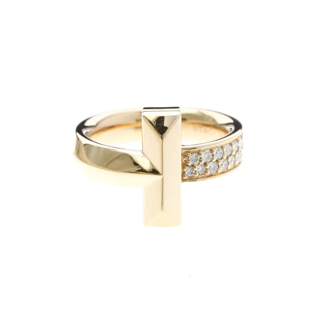 Tiffany & Co. T One Ring Diamond Wide Pink Gold (18K) Fashion Diamond Band Ring Carat/0.21 Pink Gold in Pink gold Pink gold (18K) from Elady, photo 1 of 1