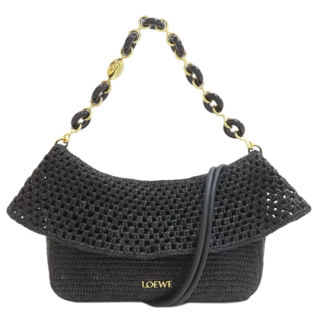 Loewe Ora 2-Way Handbag Raffia Leather in Raffia from The Reluxe, photo 1 of 1