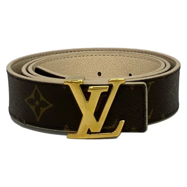 Louis Vuitton Belt 85/34 Dark Brown Beige Reversible in Brown Coated canvas from The Reluxe, photo 1 of 1