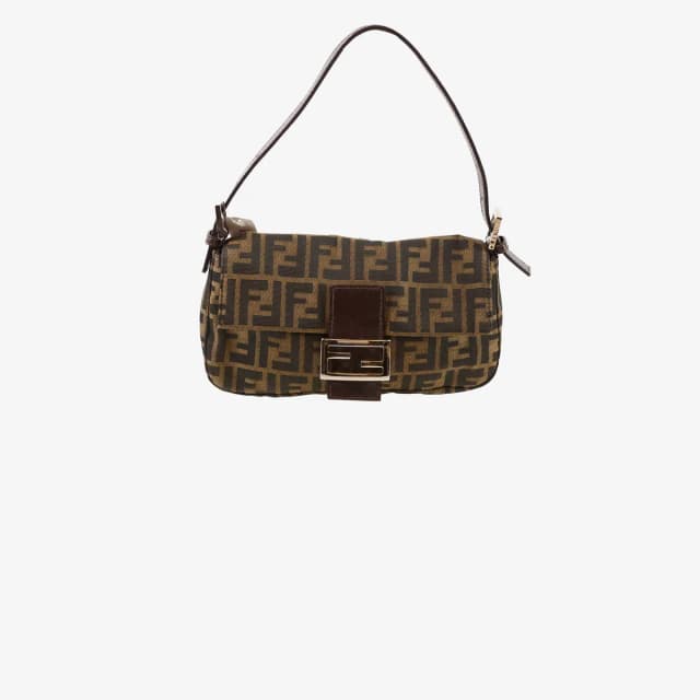 Fendi Baguette Zucca Canvas/Leather Shoulder in Canvas from The Purse Affair, photo 1 of 1