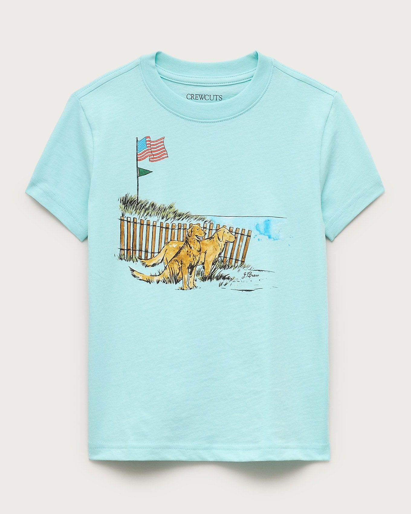 J.Crew Kids' short-sleeve heritage dogs graphic T-shirt in BEACH DOGS, image 1 of 1 from J.Crew (US)