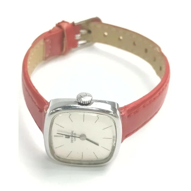 Red x Silver a11600 Universal Geneve Watch in Red Leather from Bagriculture, photo 1 of 1