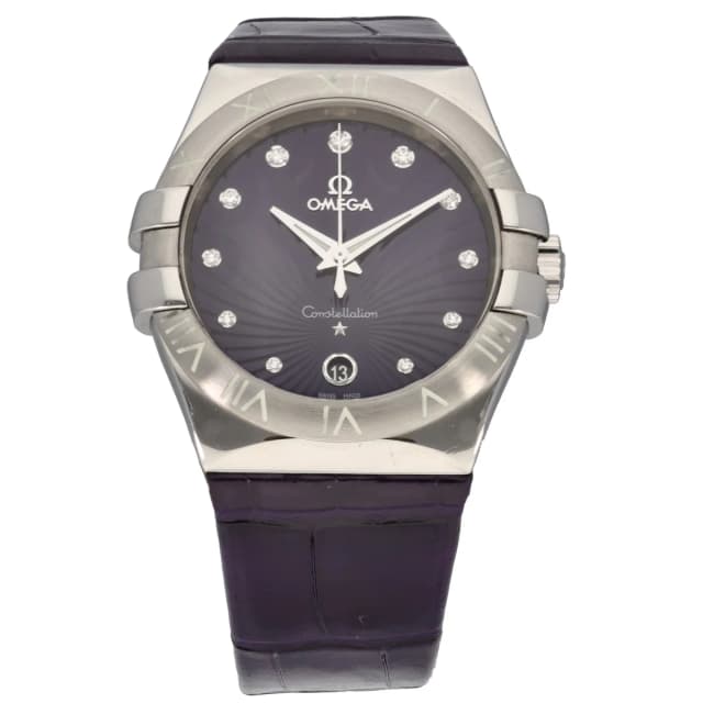 Omega Constellation 123.13.35.60..001 35mm Stainless Steel Watch in Leather from H&T, photo 1 of 1