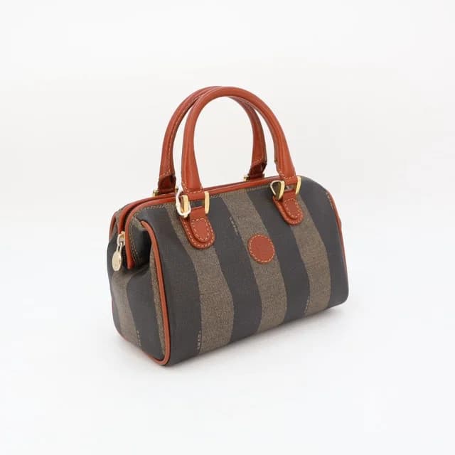 Fendi Pecan Mini Boston Bag in Coated canvas from The Reluxe, photo 1 of 1