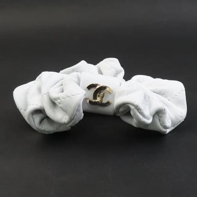 Chanel Scrunchie Hair Tie in Leather from The Reluxe, photo 1 of 1