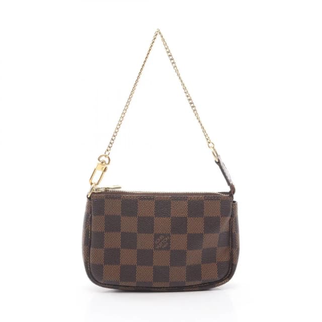 Louis Vuitton Handbag Mini Pochette Accessoires Damier Ebene Leather in Brown Leather from The Reluxe, photo 1 of 1