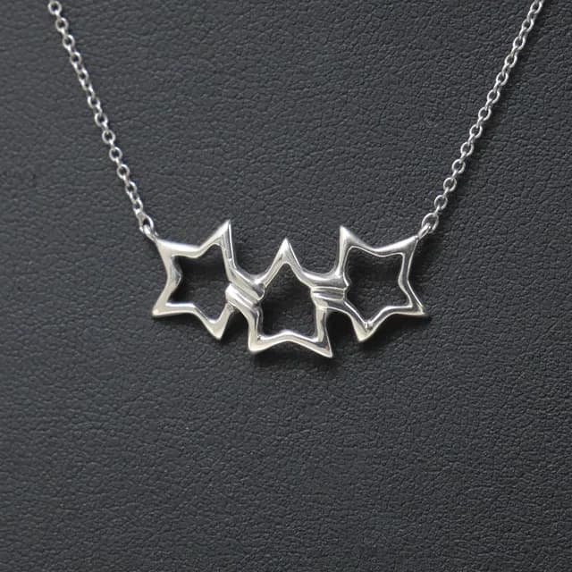 Tiffany & Co. Vintage Necklace Triple Star 925 Sterling Silver in Silver from The Reluxe, photo 1 of 1