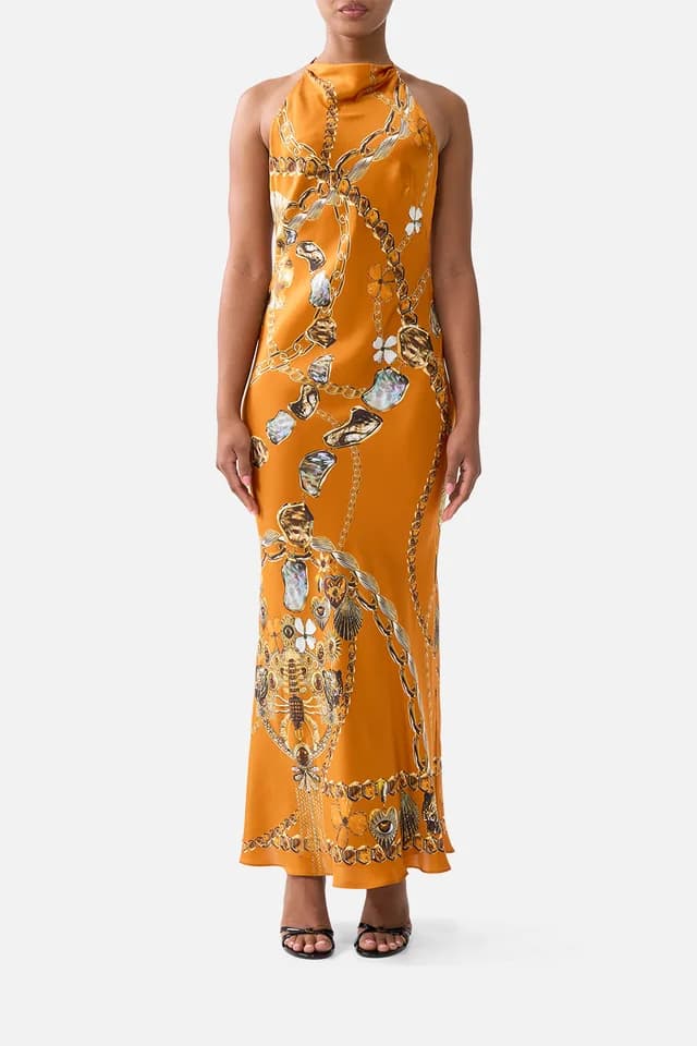 Camilla eBoutique HALTER CHAIN SLIP DRESS TALISMANS OF TURKIYE, image 1 of 1 from CAMILLA