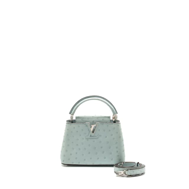 Louis Vuitton Mini Capucines Ostrich Light Blue SHW in Blue Ostrich from EMIER, photo 1 of 1