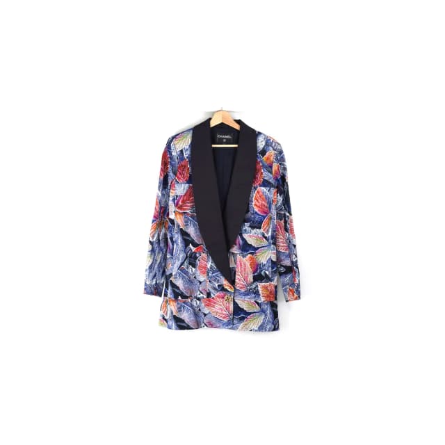 Chanel Blazer Jacket 38 in Silk from The Purse Affair, photo 1 of 1