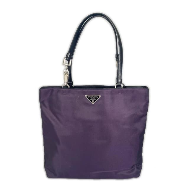 Prada Triangle Logo Handbag Nylon Purple in Purple Nylon from The Reluxe, photo 1 of 1