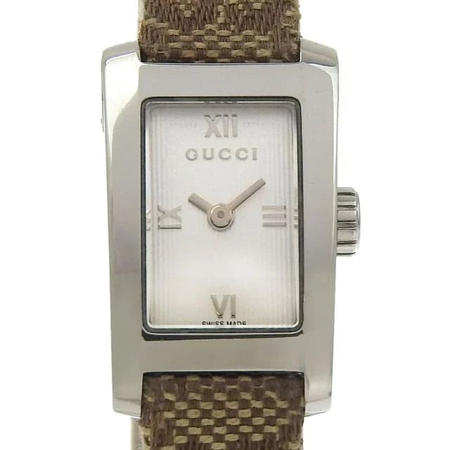 Gucci Stainless Steel Quartz Analog Display Silver Dial Watch in Silver from The Reluxe, photo 1 of 1