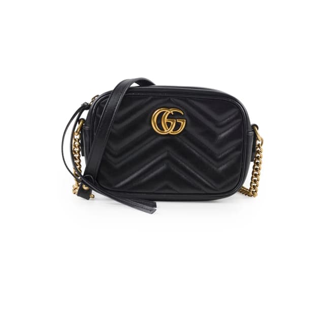 Gucci Mini Marmont Camera Black Crossbody Bag in Black Leather from The Purse Affair, photo 1 of 1