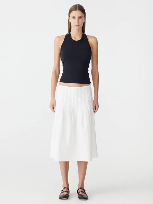 Bassike Cross Back Tie Backless Tank, image 1 of 1 from bassike