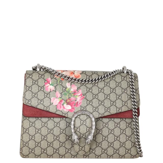 Gucci Dionysus GG Blooms Medium Shoulder Bag in Suede from Luxe.It.Fwd, photo 1 of 1