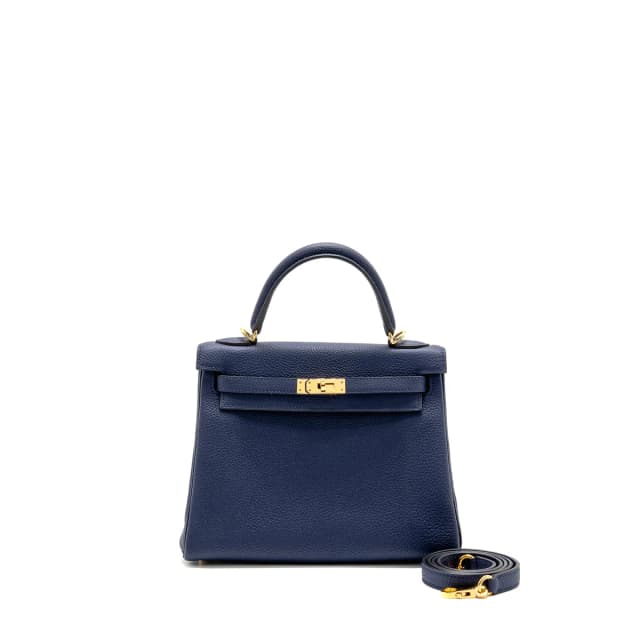 Hermès Kelly 25 Togo Bleu Saphir GHW Stamp Z in Blue Togo leather from EMIER, photo 1 of 1