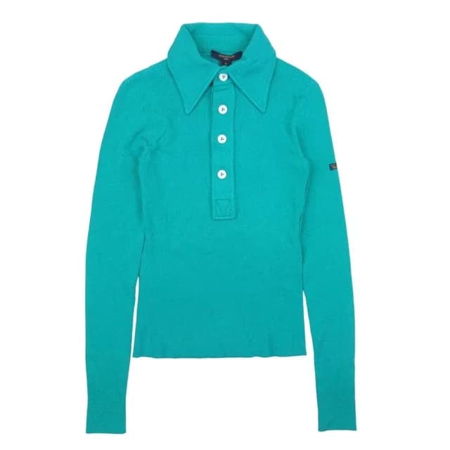 Louis Vuitton Rib Knit Sweater Polo Shirt Long Sleeve Logo Pullover Top XS from The Reluxe, photo 1 of 1