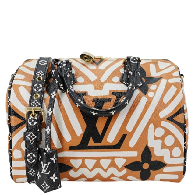 Louis Vuitton Speedy Bandouliere Giant Crafty Monogram Canvas Crossbody Bag Caramel in Coated canvas from Dallas Designer Handbags, photo 1 of 1