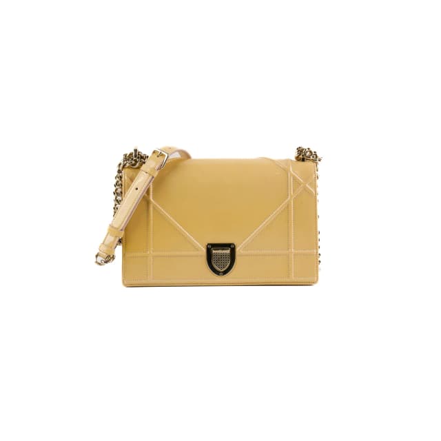 Dior Diorama Medium Patent Shoulder Bag Yellow in Yellow Patent leather from The Purse Affair, photo 1 of 1
