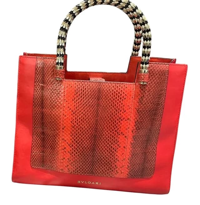 Bvlgari Serpenti Red Scaglie Tote Handle Bag in Red from Luxury Promise, photo 1 of 1