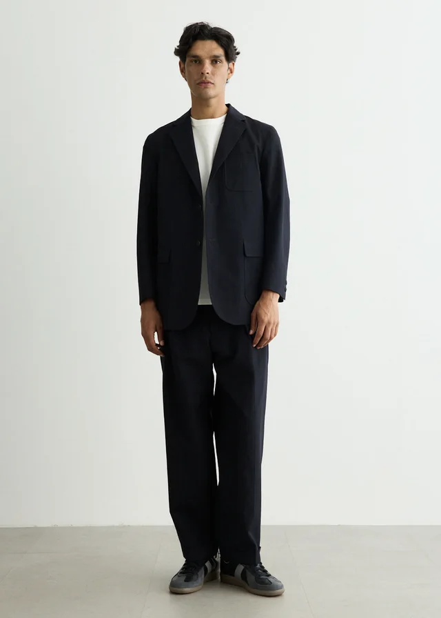 Beams Plus 3B Box-fit Extreme Density Weather Cloth Jacket in NAVY STRIPE 79, image 1 of 1 from Incu
