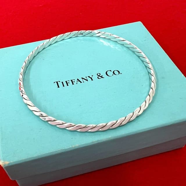 Tiffany & Co. Vintage Twist Bangle 925 Sterling Silver Bracelet in Silver from The Reluxe, photo 1 of 1