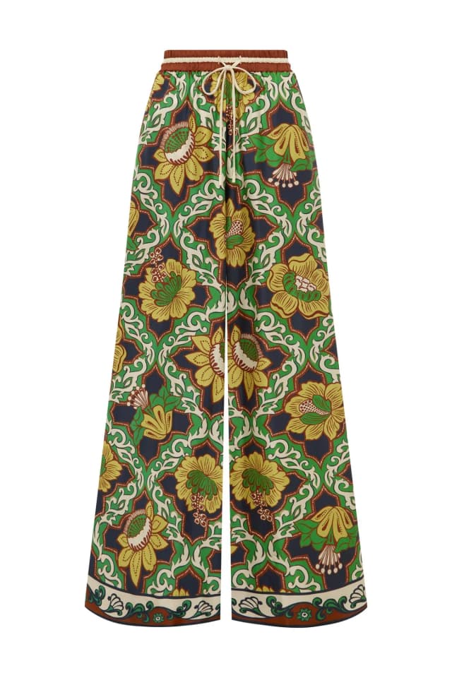 2601 - SUMMER 26 LIANA SILK PALAZZO PANT, image 1 of 1 from Alemais