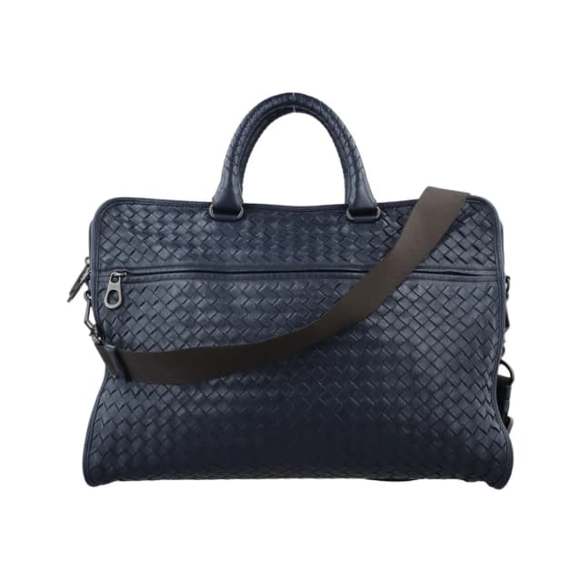 Bottega Veneta Intrecciato Navy Lambskin Tote in Navy Lambskin from The Reluxe, photo 1 of 1