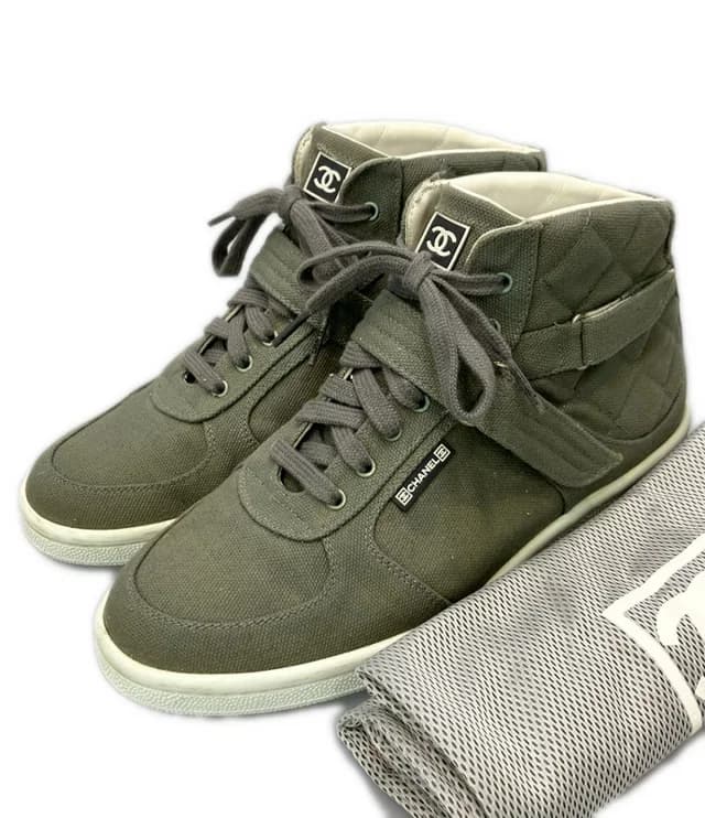 Chanel Quilted Canvas Sneakers in Canvas from The Reluxe, photo 1 of 1