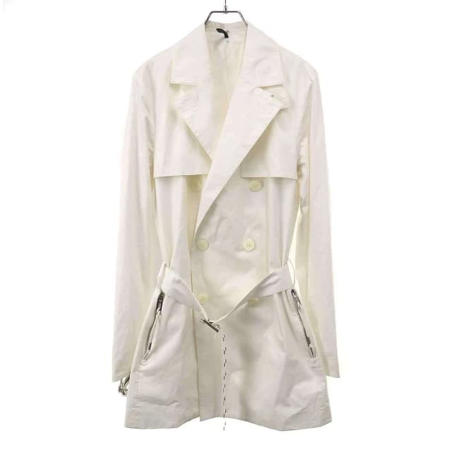 Dior Homme Trench Coat White 44 in White Leather from The Reluxe, photo 1 of 1