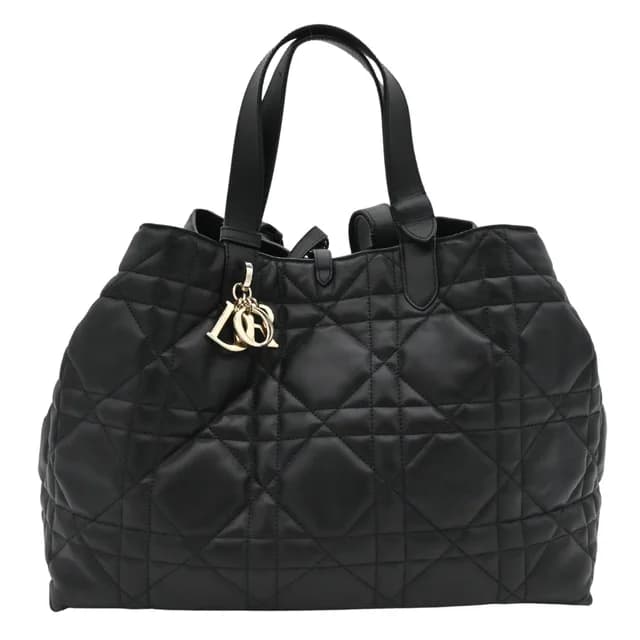 Dior Black Cannage Quilted Toujours Large Tote Bag in Black Suede from Clotheshorse Anonymous, photo 1 of 1