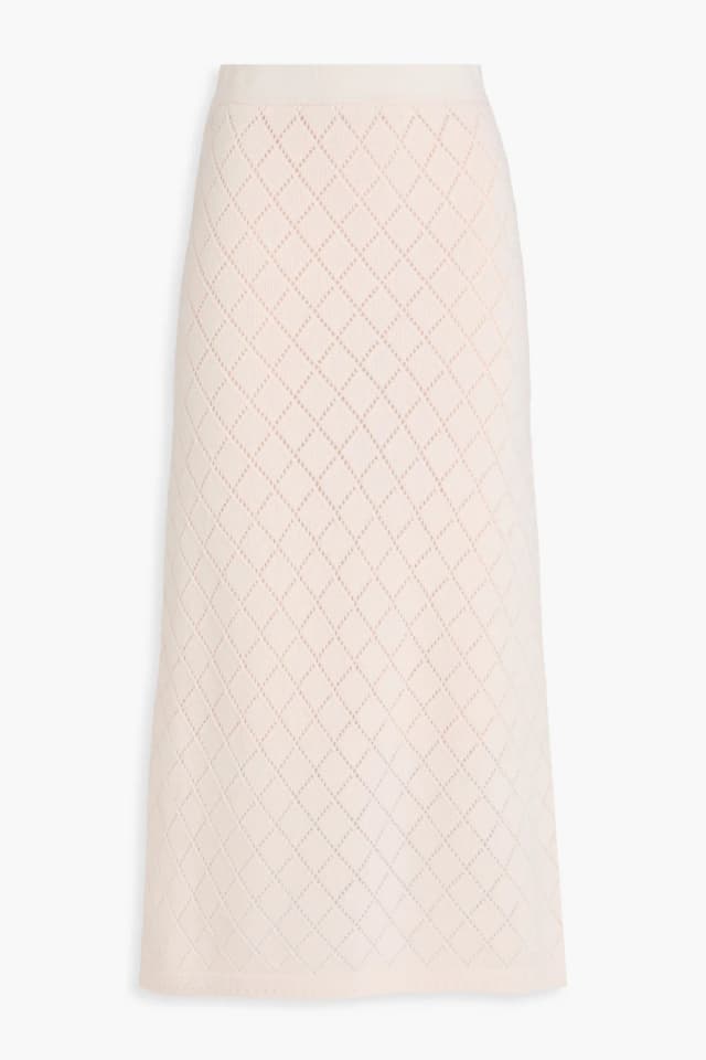 Zimmermann Pointelle-Knit Wool Midi Skirt, image 1 of 1 from THE OUTNET