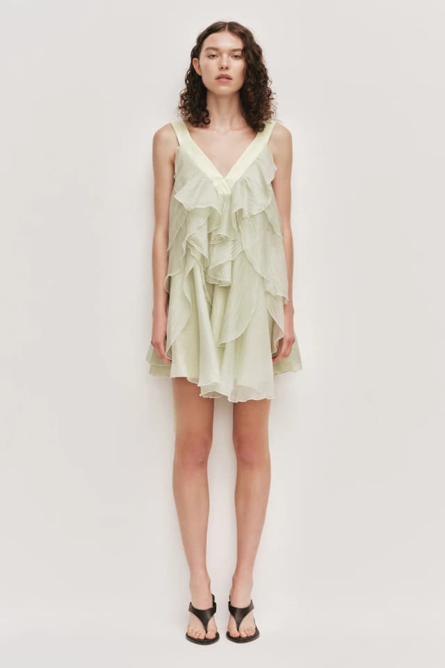 AJE Athena Mini Dress in SEA GREEN, image 1 of 1 from Aje