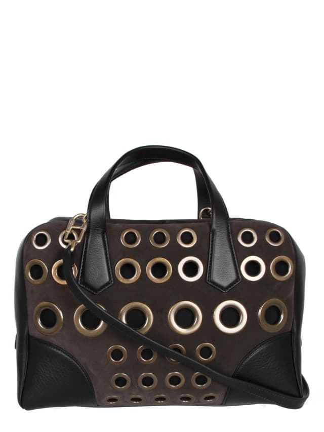 Sonia Rykiel Le Coussin Boston Eyelet Bag, Black/Grey, image 1 of 1 from Cultstatus
